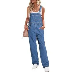 Overalls Womens Avdjesfny Cargo Jean Overalls For Women Wide Leg